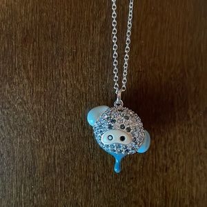 Swarovski cute water droplet crystal pendant necklace
